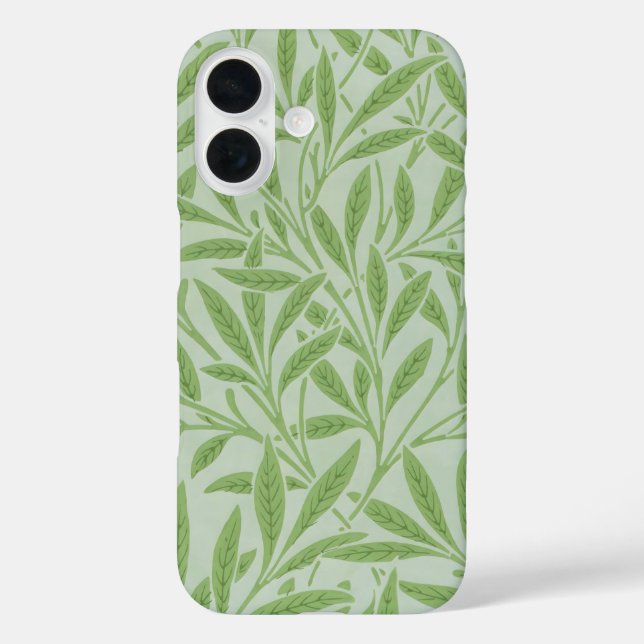 Coques Case-Mate iPhone William Morris Saule Fleur Classique Vert (Verso)