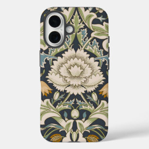 Coque Pour iPhone 16 William Morris Severn Bleu de Nuit Floral Art