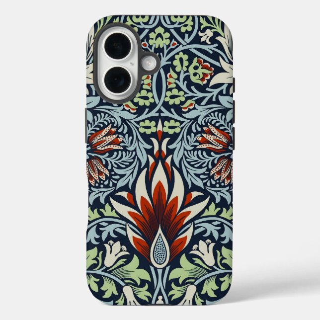 Coques Case-Mate iPhone William Morris Snakeshead Floral Classique Botaniq (Verso)