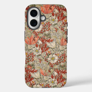 Coque Pour iPhone 16 William Morris Spring Compton Fleur Vintage Rouge