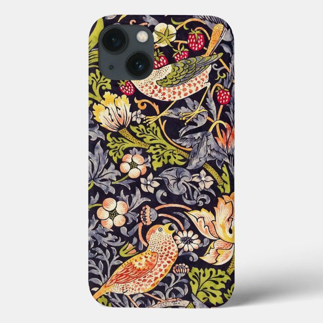 Coques Case-Mate iPhone William Morris Strawberry Thief Floral Art nouveau (Verso)