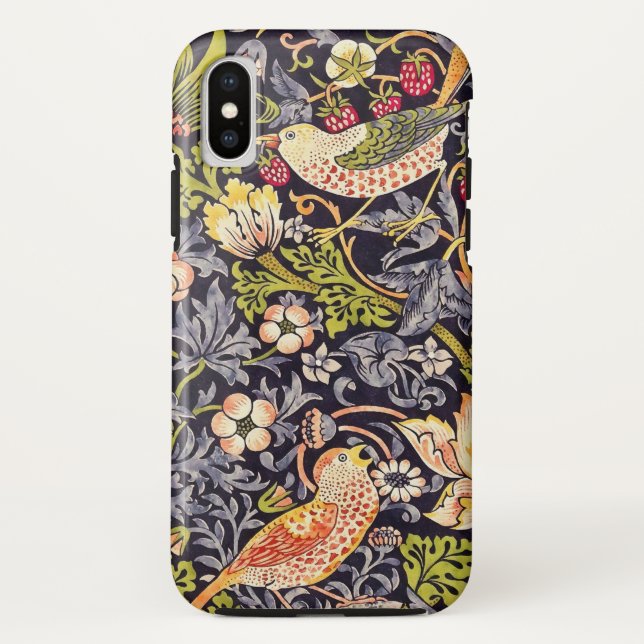 Coques Case-Mate iPhone William Morris Strawberry Thief Floral Art nouveau (Dos)