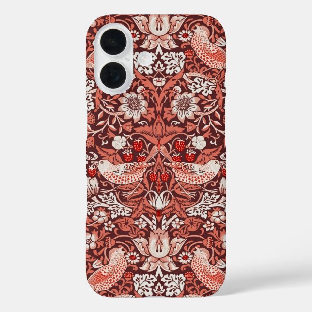 Coques Case-Mate iPhone William Morris Strawberry Thief Oiseau en Terracot (Verso)