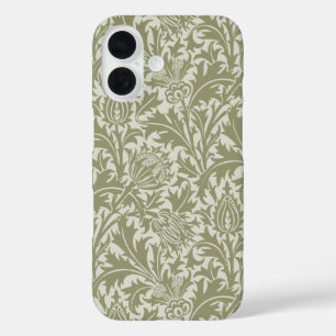 Coque Pour iPhone 16 William Morris Thistle Sage Green Motif