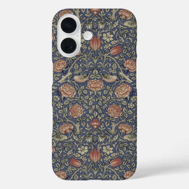 Coques Case-Mate iPhone William Morris Tudor Fond d'écran Rose (Verso)