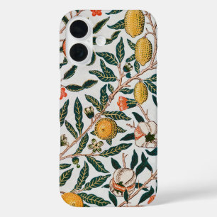 Coque Pour iPhone 16 William Morris Vintage Fruit Grenade Blanc