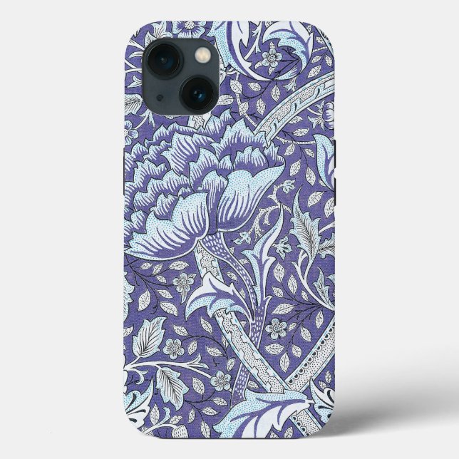 Coques Case-Mate iPhone William Morris Windrush motif floral bleu (Verso)