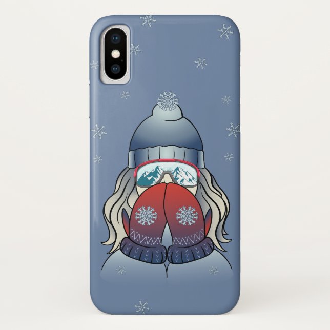 Coques Case-Mate iPhone Winter Girl  (Dos)