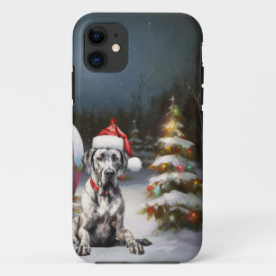 Case-Mate iPhone Case Winter Great Dane Caravan Christmas Adventure