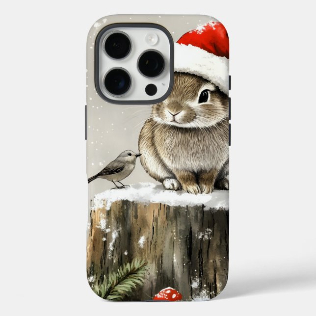 Coques Case-Mate iPhone Winter Père Noël Bunny Wonderland (Verso)
