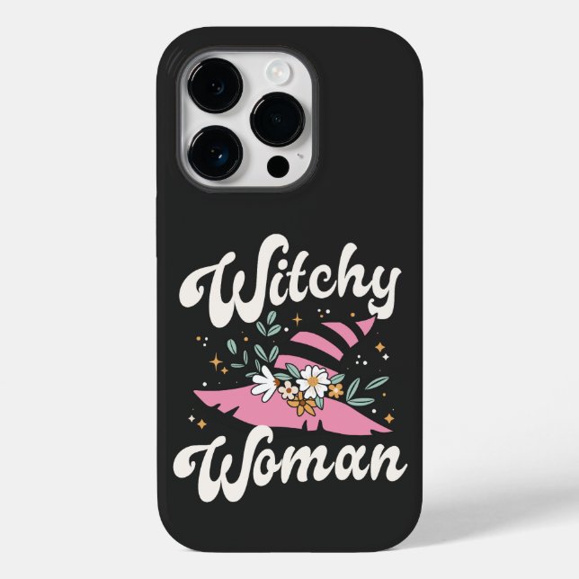 Coques Case-Mate iPhone Witchy Woman Funny Pink Witch Halloween (Verso)