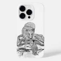 Wolf and Raven black and white design