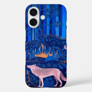 Coque Pour iPhone 16 Wolf dans une forêt mystique