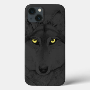 iPhone 13 Case Wolf Eyes II (yeux jaunes) - gris
