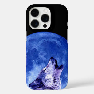 Coque iPhone 16 Pro Wolf Howling à Moon