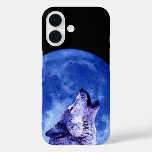 Coque Pour iPhone 16 Wolf Howling à Moon