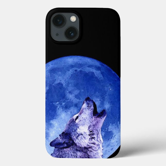 Coques Case-Mate iPhone Wolf Howling à Moon (Verso)
