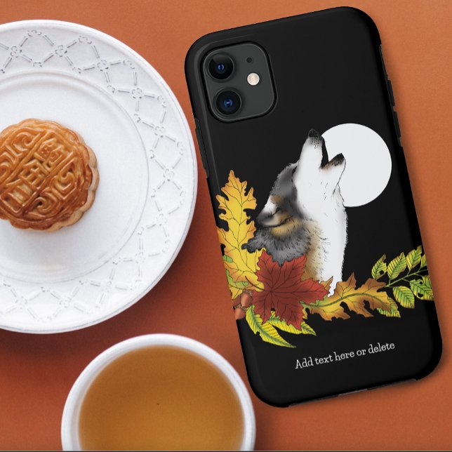 Coques Case-Mate iPhone Wolf Howling Moon (Créateur téléchargé)
