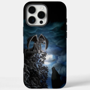 Coque iPhone 16 Pro Max Wolf Moon - Wolf avec Golem