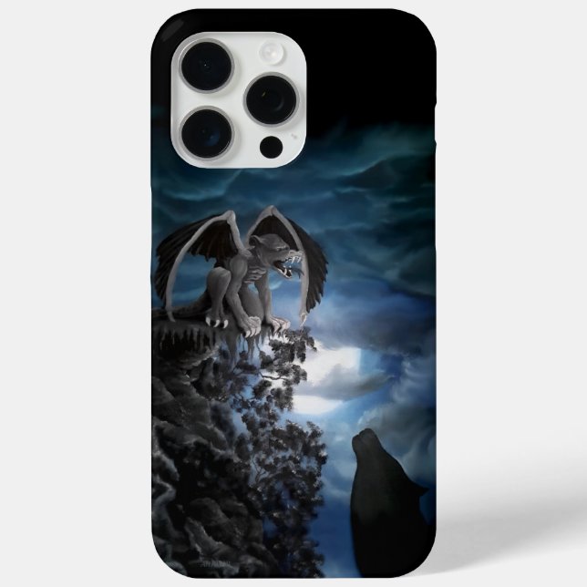 Coques Case-Mate iPhone Wolf Moon - Wolf avec Golem (Verso)