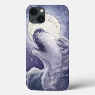 iPhone 13 Case "Wolf Song" Original Watercolor Art Coque.