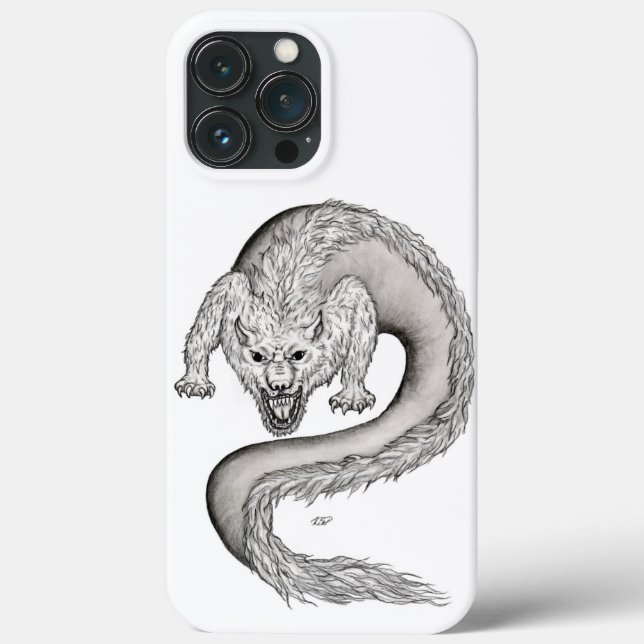 Coques Case-Mate iPhone Wolfdragon design noir et blanc (Verso)