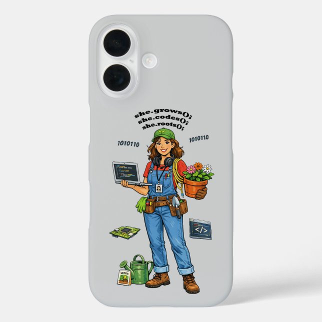 Coques Case-Mate iPhone Woman Software Engineer Whose Hobby is Gardening (Verso)