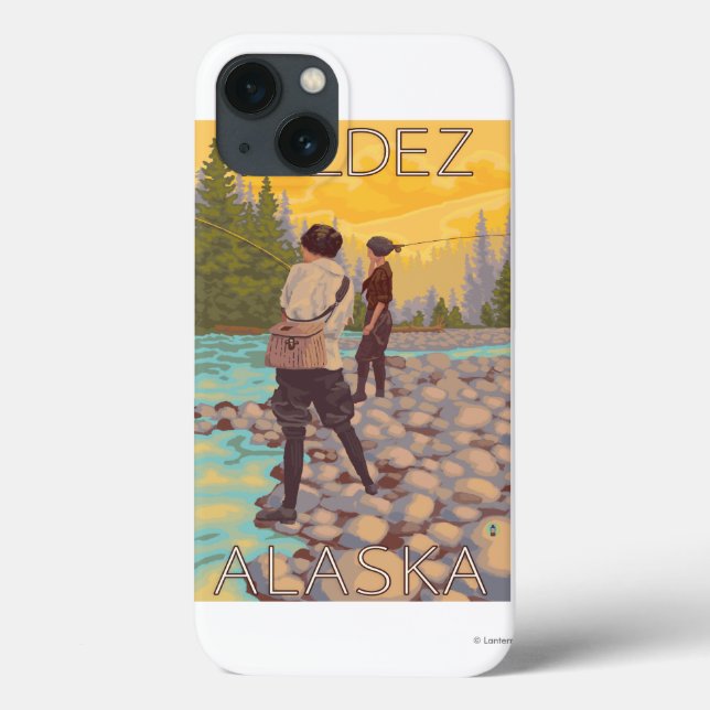 Coques Case-Mate iPhone Women Fly Fishing - Valdez, Alaska (Verso)
