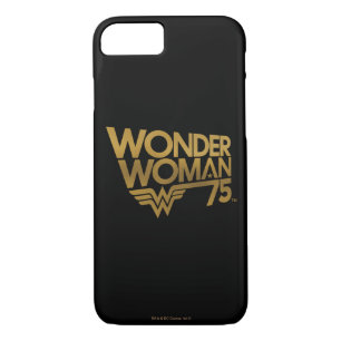Coque iPhone 8/7 Wonder Woman Logo Or du 75e anniversaire