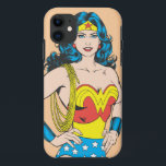 Coque iPhone 11 Wonder Woman | Pose Vintage avec Lasso<br><div class="desc">Wonder Woman Portrait</div>