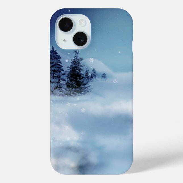 Coques Case-Mate iPhone Wonderland d'hiver de nuit (Verso)