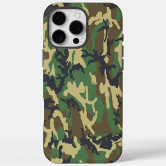 Coque iPhone 16 Pro Max Woodlands Camouflage Outdoorsman Cadeau