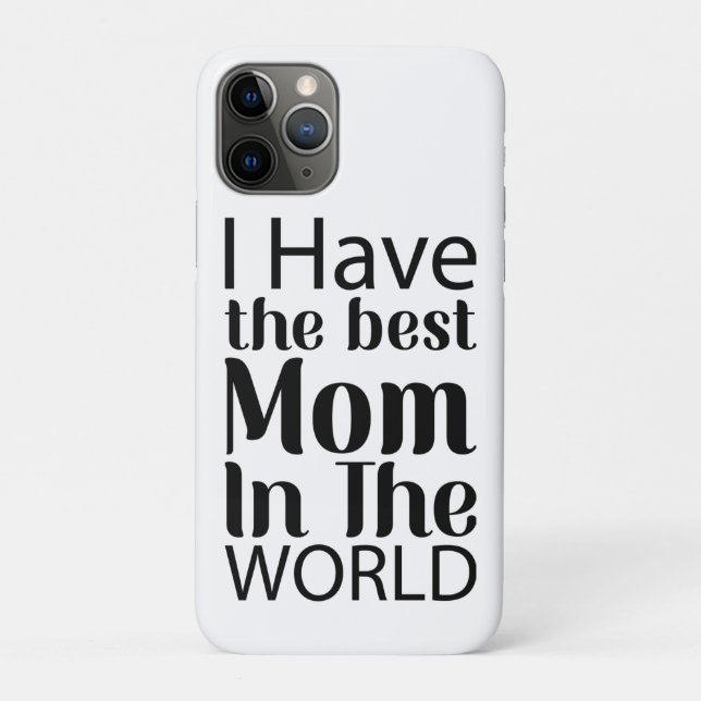 Coques Case-Mate iPhone Worlds Best Mom Élégant noir et blanc Script (Dos)