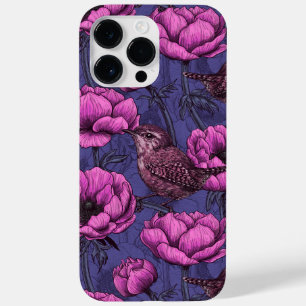 Coque Case-Mate iPhone Wrens dans le jardin de l'anémone