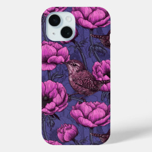 Coque Case-Mate iPhone Wrens dans le jardin de l'anémone