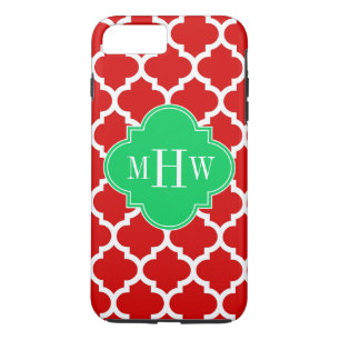 Coque Case-Mate iPhone Xmas Rouge Blanc Marocain #5 Emerald Nom Monogramm