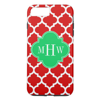 Coque Case-Mate iPhone Xmas Rouge Blanc Marocain #5 Emerald Nom Monogramm
