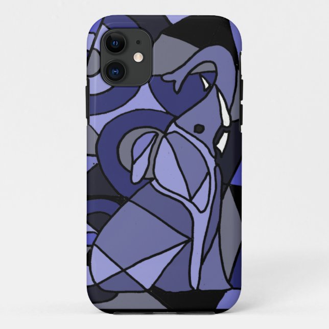 Coques Case-Mate iPhone XW- conception d'éléphant d'art abstrait (Dos)