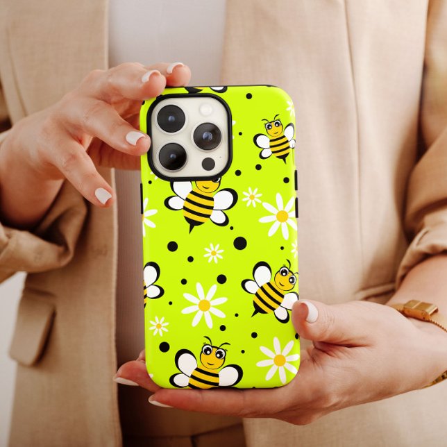 Coques Case-Mate iPhone Yellow Daisy Bumblebees | iPhone 14 Case-Mate (Créateur téléchargé)