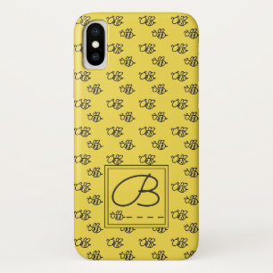 Etui iPhone Case-Mate Yellow Summer Bees Monogramme Motif