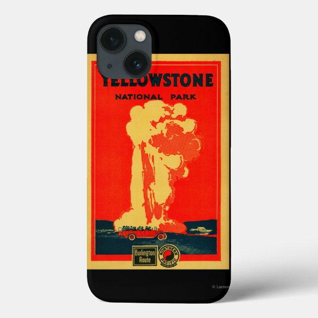 Coques Case-Mate iPhone Yellowstone, vieille affiche fidèle de la (Verso)