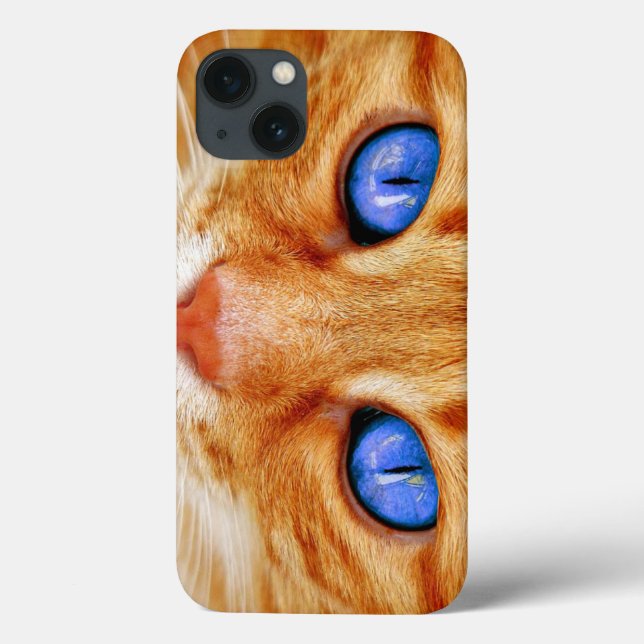 Coques Case-Mate iPhone Yeux de chat Yeux de chat Face Thazard Atun Rouge  (Verso)
