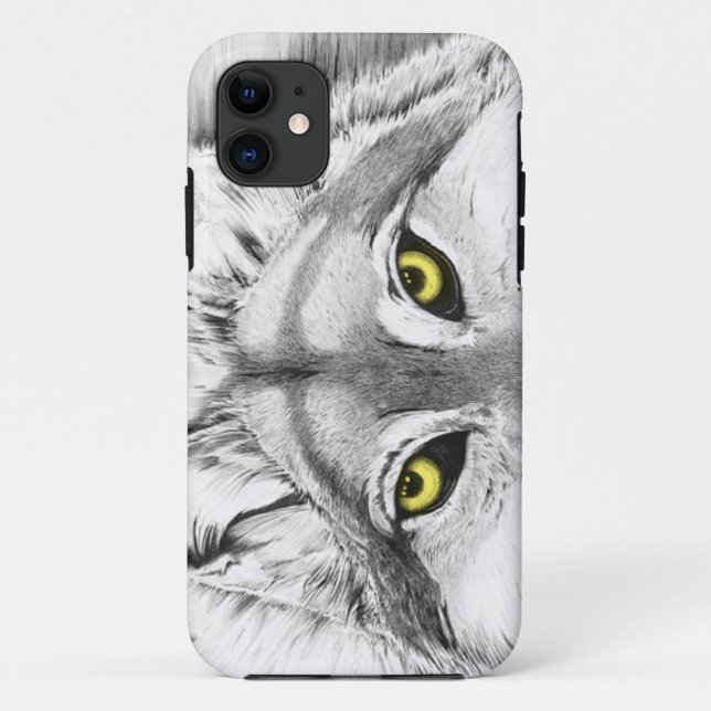 Coques Case-Mate iPhone Yeux de loup (yeux jaunes) (Dos)