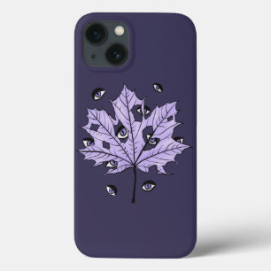 Case-Mate iPhone Case Yeux éffrayants de feuilles violet art gothique