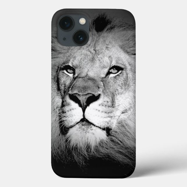 Coques Case-Mate iPhone Yeux Lion Noir et Blanc (Verso)