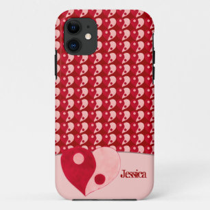 Coque Case-Mate Pour iPhone Yin Yang Heart (Rouge/Rose)