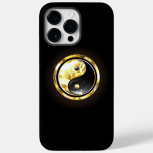 Coque Case-Mate iPhone Yin Yang or sur noir