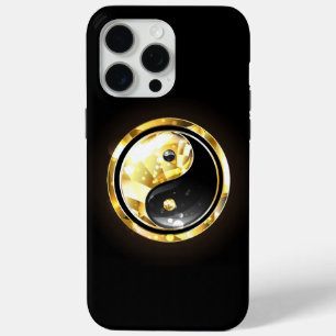 Coque Case-Mate iPhone Yin Yang or sur noir