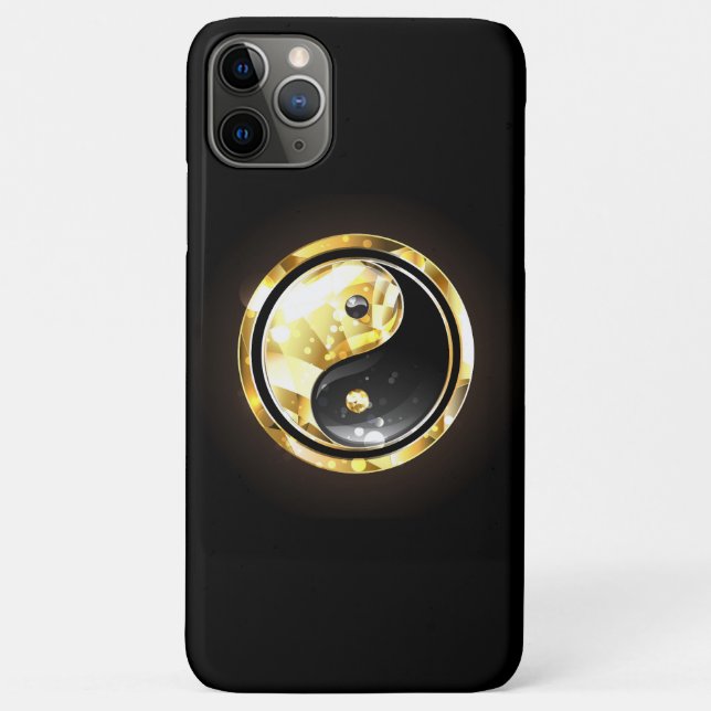 Coques Case-Mate iPhone Yin Yang or sur noir (Dos)
