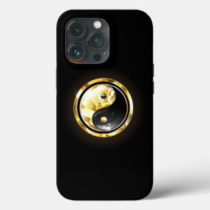 Case-Mate iPhone Case Yin Yang or sur noir